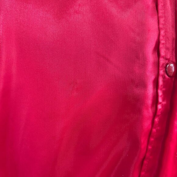 Vintage 80s WestArk Trans Am XL Satin Jacket Red Made In USA - Picture 10 of 16